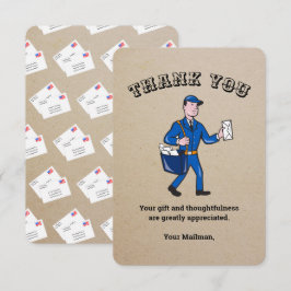 レトロメーマンパーソナライズされたサンキューカード サンキューカード