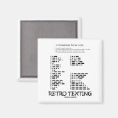 レトロメールや文字を打つ(国際モールス符号) マグネット (正面/裏面)