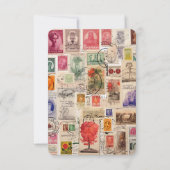 レトロメールキャリアパーソナライズされたサンキューカード サンキューカード (裏面)