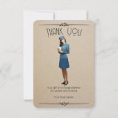 レトロメールキャリアパーソナライズされたサンキューカード サンキューカード (正面)