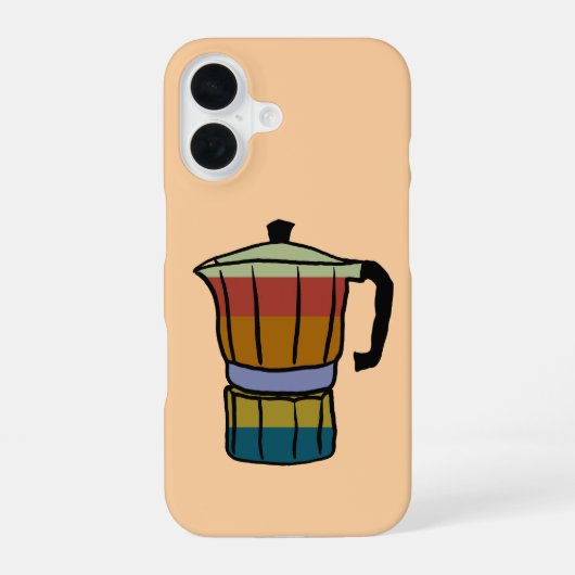 レトロモカポット iPhone 16ケース (裏面)