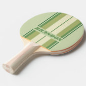 レトロモスレインボーストライプボード名 卓球ラケット (正面アングル)