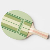 レトロモスレインボーストライプボード名 卓球ラケット (横)