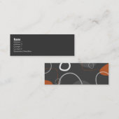 レトロモダンで抽象的なプロフィールカード スキニー名刺 (正面/裏面)