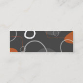 レトロモダンで抽象的なプロフィールカード スキニー名刺 (裏面)