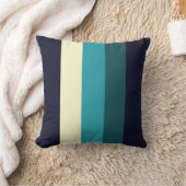 レトロモダンと色のストライプの枕 クッション (ブランケット)