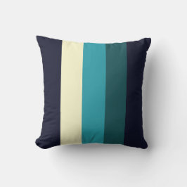 レトロモダンと色のストライプの枕 クッション