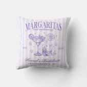 レトロモダンなマルガリータとマトリモニー ストライプ バッチ クッション (裏面)