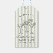 レトロモダンなマルガリータとマトリモニー ストライプ バッハ ギフトタグ (正面)