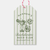 レトロモダンなマルガリータとマリッジ ストライプ バッハ ギフトタグ (正面)