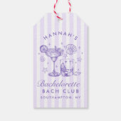 レトロモダンなマルガリータと結婚 ストライプ バッハ ギフトタグ (裏面)