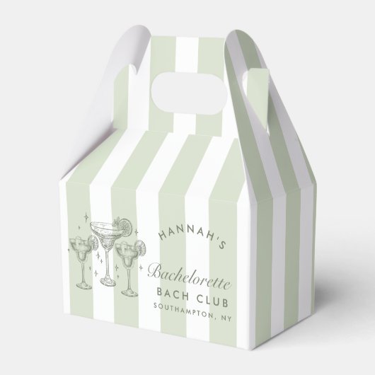 レトロモダンなマルガリータと結婚 ストライプ バッハ フェイバーボックス (正面サイド)