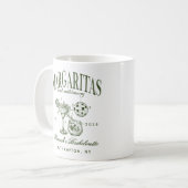 レトロモダンなマルグリタと結婚 ストライプのバッチ コーヒーマグカップ (正面左)