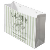 レトロモダンなマルグリータとマトリモニー ストライプ バッハ ラージペーパーバッグ (正面アングル)