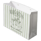 レトロモダンなマルグリータとマトリモニー ストライプ バッハ ラージペーパーバッグ (裏面アングル)