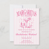 レトロモダンなマルグリータと結婚 ストライプのバッハ 招待状 (正面)