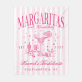 レトロモダンなマルグリータと結婚 ストライプ バッハ フリースブランケット (正面)