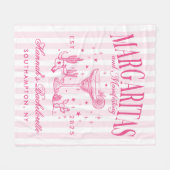 レトロモダンなマルグリータと結婚 ストライプ バッハ フリースブランケット (正面(横))