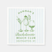 レトロモダンな独身最後の夜 ブラックペーパーナプキン スタンダードカクテルナプキン (正面)