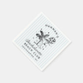 レトロモダンな独身最後の夜 青い紙ナプキン スタンダードカクテルナプキン (角)