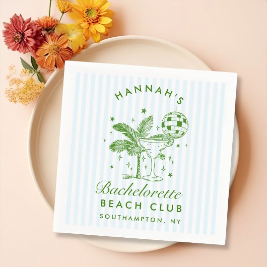 レトロモダンな独身最後の女友達グリーンペーパーナプキン スタンダードカクテルナプキン