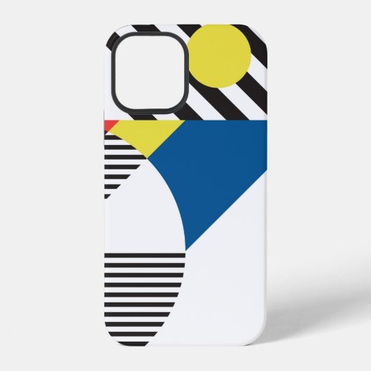 レトロモダンな背景 iPhoneケース (裏面)