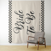 レトロモダンな花嫁のシャワー背景 タペストリー (インサイチュ)