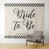 レトロモダンな花嫁の結婚前お祝い用背景 タペストリー (インサイチュ(横))