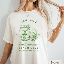 レトロモダンな黄色と緑の花嫁お別れウィークエンド Tシャツ