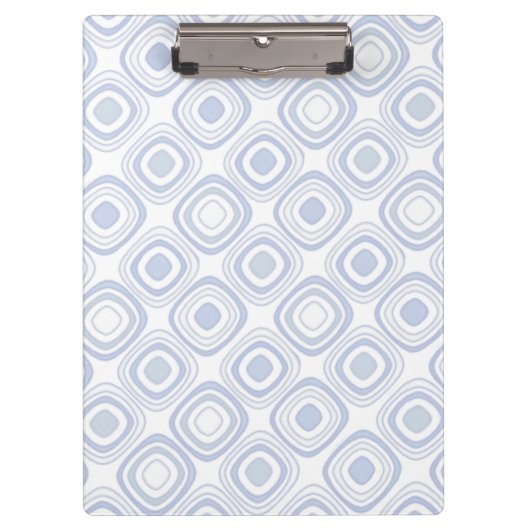 レトロモダンのジオメトリ図形（白と青） クリップボード (正面)