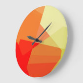 レトロモダンの色の幾何値#18 ラージ壁時計 (傾斜)