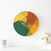 レトロモダンの色Geometric #21 ラージ壁時計 (ホーム)
