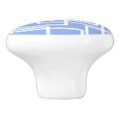 レトロモダンの長方形が夏の空の青 セラミックノブ (側面)
