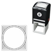 レトロモダンアールデコインスパイア幾何フレーム セルフインキングスタンプ (インサイチュ)
