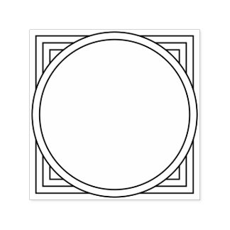 レトロモダンアールデコインスパイア幾何フレーム セルフインキングスタンプ