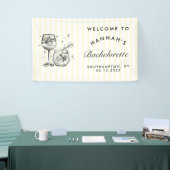 レトロモダンイエローカクテルバチェロレッテ 横断幕 (トレードショー)