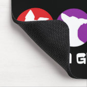 レトロモダンイタリアンGreyhoundsダークマウスパッド マウスパッド (コーナー)