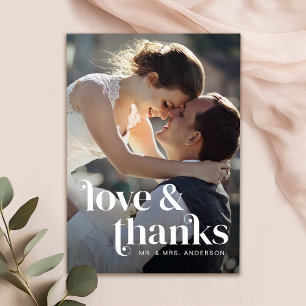 レトロモダンウェディング サンキューカード