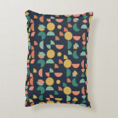 レトロモダンエレガント部幾何学模様 アクセントクッション (裏面(縦))