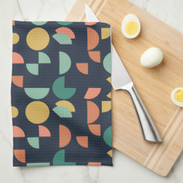 レトロモダンエレガント部幾何学模様 キッチンタオル
