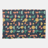 レトロモダンエレガント部幾何学模様 キッチンタオル (横)