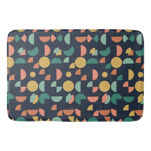レトロモダンエレガント部幾何学模様 バスマット (正面)