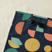 レトロモダンエレガント部幾何学模様 ビーチタオル (インサイチュ)