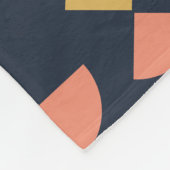 レトロモダンエレガント部幾何学模様 フリースブランケット (角)