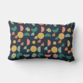 レトロモダンエレガント部幾何学模様 ランバークッション (裏面)