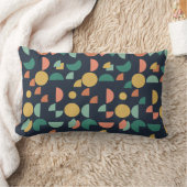 レトロモダンエレガント部幾何学模様 ランバークッション (ブランケット)