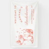 レトロモダンオレンジカクテルバチェロレッテ 横断幕 (縦)