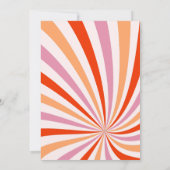 レトロモダンオレンジテラコッタ70s結婚ズ 招待状 (裏面)