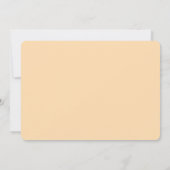 レトロモダンオレンジ色のクリーム水平丸みエッジ セーブザデート (裏面)