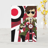 レトロモダンオンスクーター カード (黄色い花)